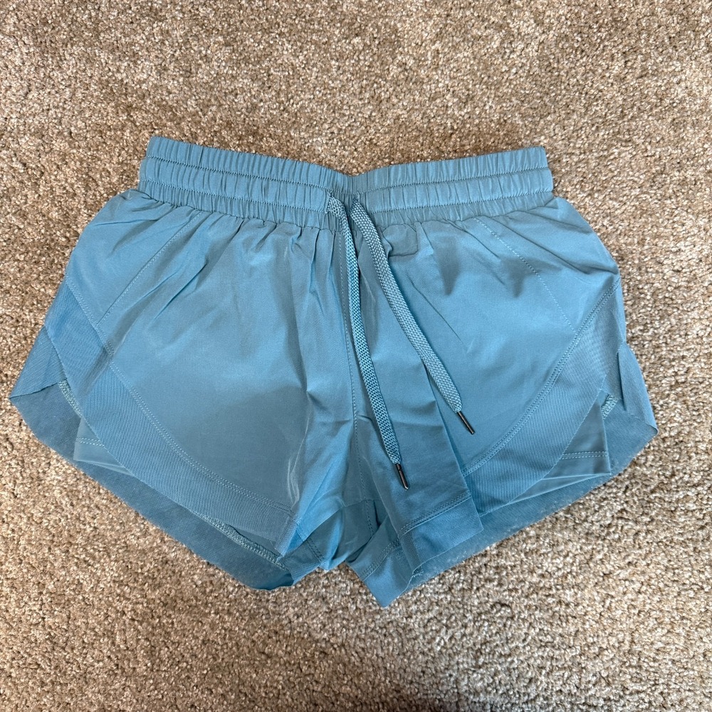 Halara Play It My Way Athletic Shorts Womens XS Blue Contrast Mesh Flowy Running